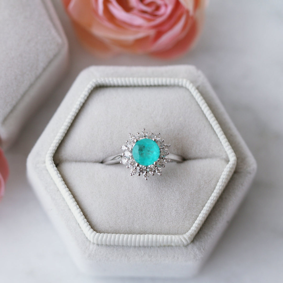 Avery Paraiba Tourmaline Ring- Sterling Silver