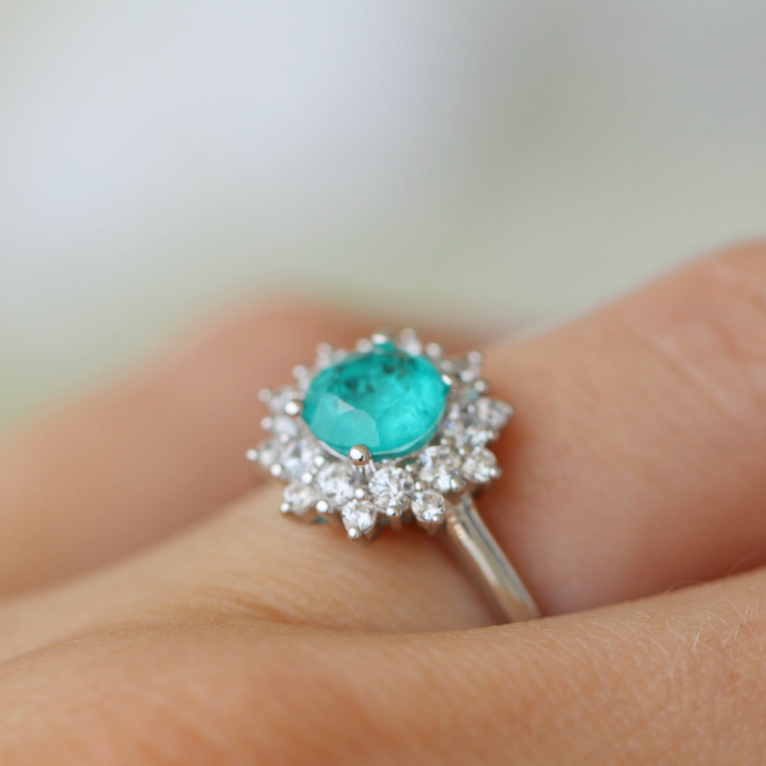 Avery Paraiba Tourmaline Ring- Sterling Silver