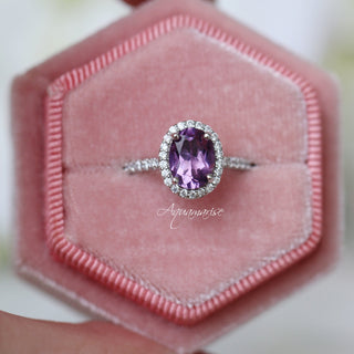 Iris Natural Amethyst Ring in Sterling Silver