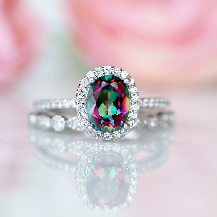 Iris Mystic Topaz Ring- Sterling Silver