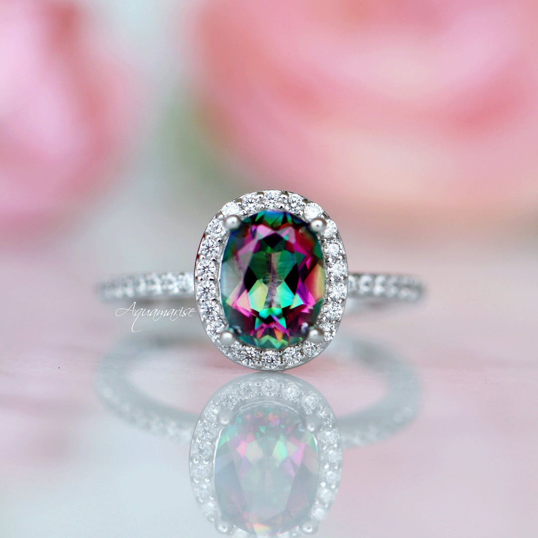 Iris Mystic Topaz Ring- Sterling Silver