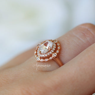 Valentina Lab-Grown Diamond Engagement Ring in 14K Solid Rose Gold (IGI Certified)