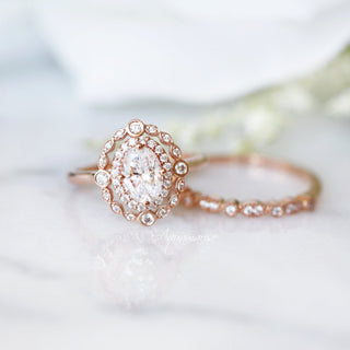 Valentina Lab-Grown Diamond Engagement Ring in 14K Solid Rose Gold (IGI Certified)