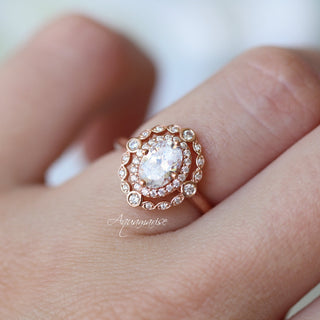 Valentina Lab-Grown Diamond Engagement Ring in 14K Solid Rose Gold (IGI Certified)