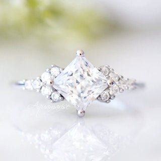 Ellie Simulated Diamond Engagement Ring in Sterling Silver