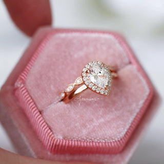 Simulated Diamond Engagement Ring in 14K Rose Gold Vermeil