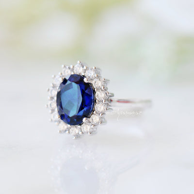 Diana Sapphire Ring- Sterling Silver