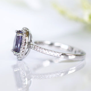 Iris Simulated Alexandrite Ring- Sterling Silver
