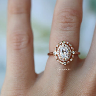 Valentina Lab-Grown Diamond Engagement Ring in 14K Solid Rose Gold (IGI Certified)