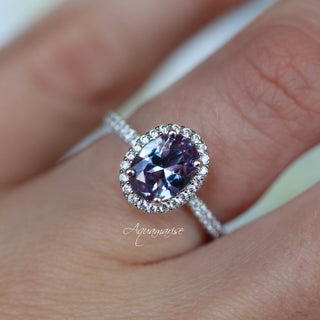 Iris Simulated Alexandrite Ring- Sterling Silver