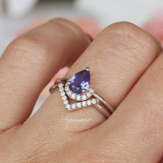 Aria Tanzanite Ring Set- Sterling Silver