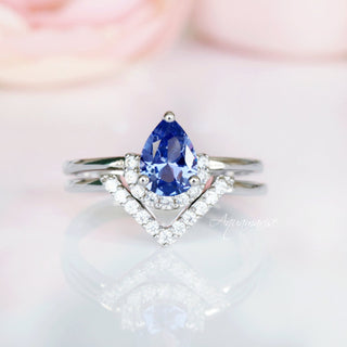 Aria Tanzanite Ring Set- Sterling Silver