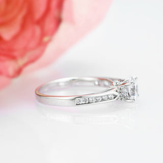 Round Cut Lab-Grown Diamond Engagement Ring- 14K White Gold (IGI Certified)