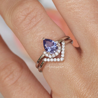 Aria Tanzanite Ring Set- Sterling Silver