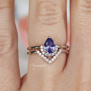 Aria Tanzanite Ring Set- Sterling Silver