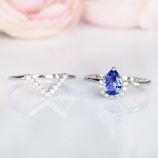 Aria Tanzanite Ring Set- Sterling Silver