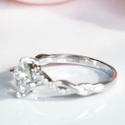 Sophia Kite Moissanite Engagement Ring- 10K/ 14K/ 18k White Gold