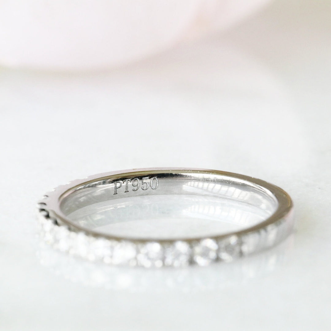 2MM Platinum Wedding Band- Natural Diamond OR Moissanite Wedding Ring