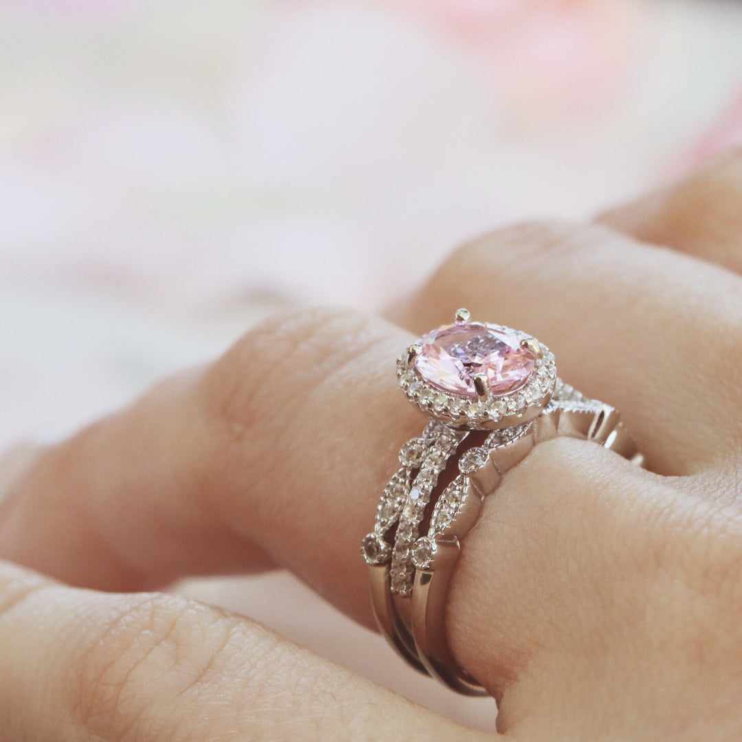 Iris Pink Tourmaline Ring- Sterling Silver