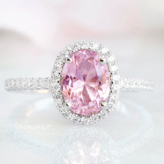 Iris Oval Pink Tourmaline Ring- Sterling Silver