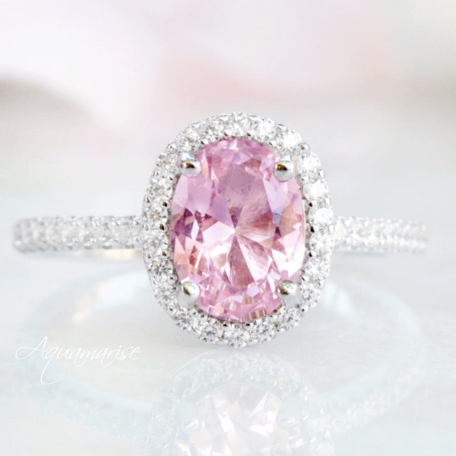 Iris Pink Tourmaline Ring- Sterling Silver