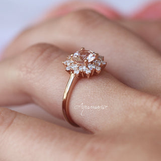 Avery Morganite Ring in 14K Rose Gold Vermeil