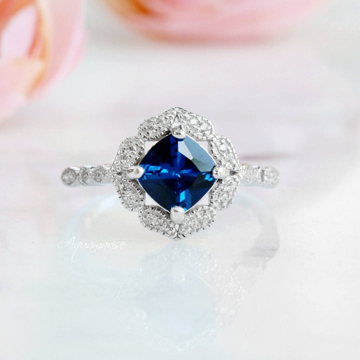 Luxe Sapphire Ring -Sterling Silver