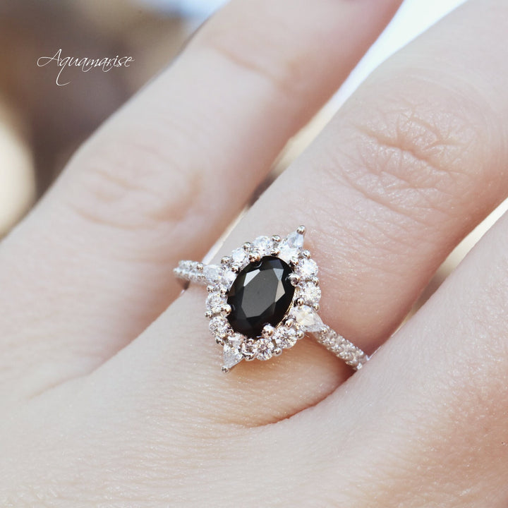 Astra Black Onyx Ring- Sterling Silver