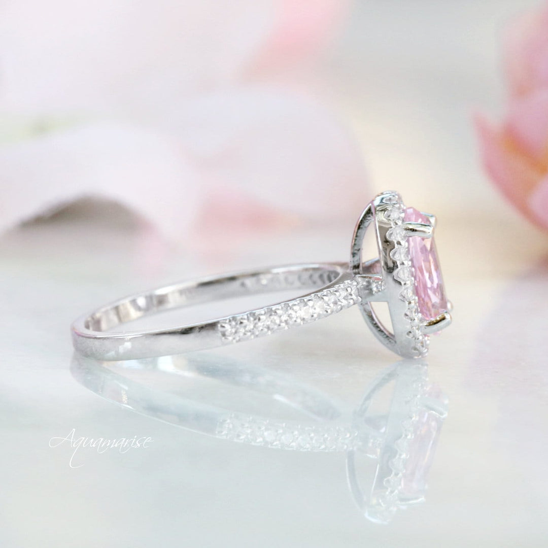 Iris Pink Tourmaline Ring- Sterling Silver