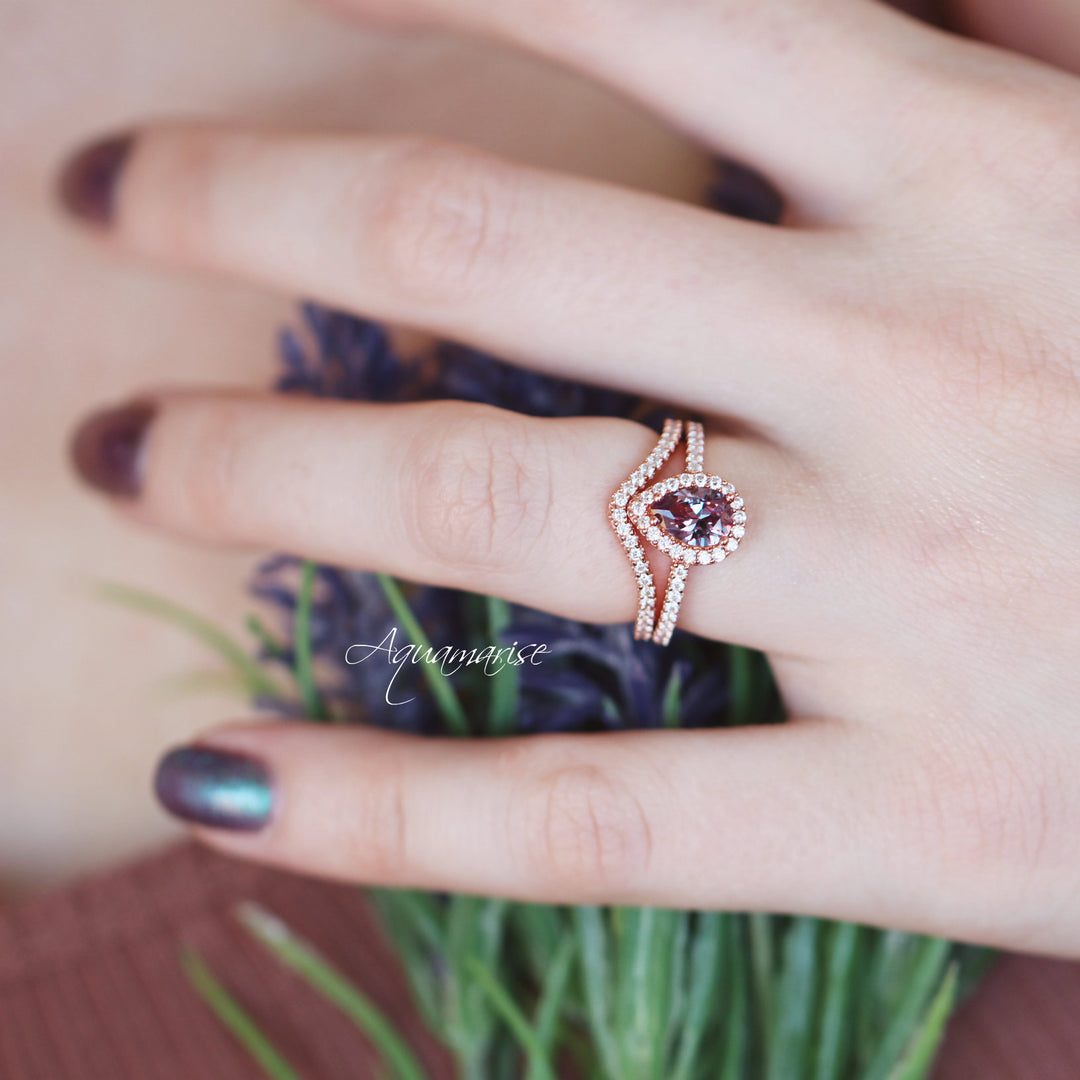 Emily Alexandrite Ring- 14K Rose Gold Vermeil