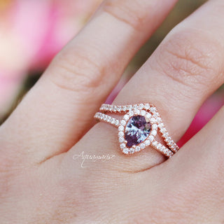 Chevron Stacking Wedding Band in 14K Rose Gold Vermeil