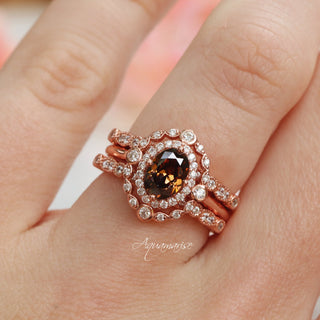 Valentina Smoky Quartz Ring in 14K Rose Gold Vermeil