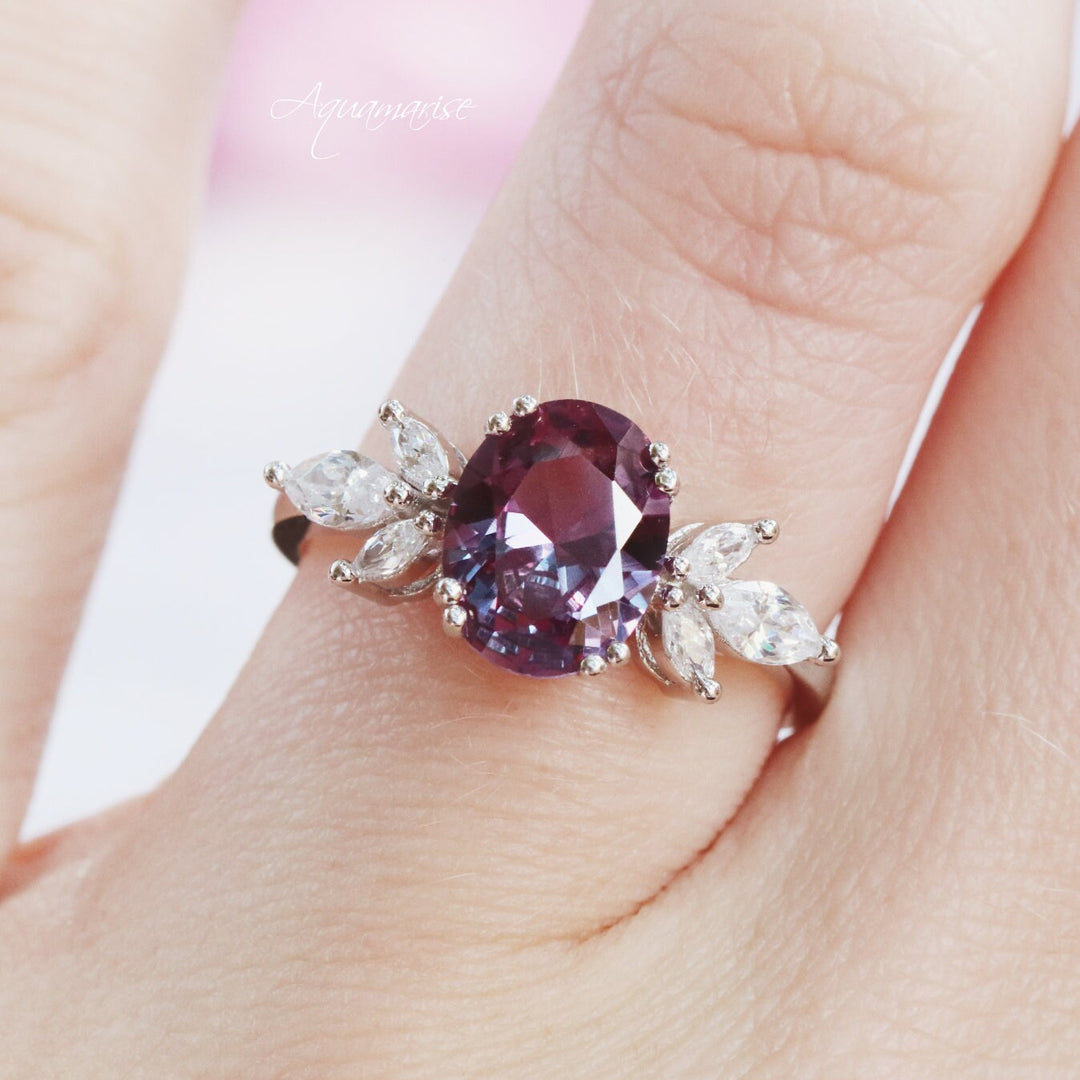 Eva Alexandrite Ring- Sterling Silver