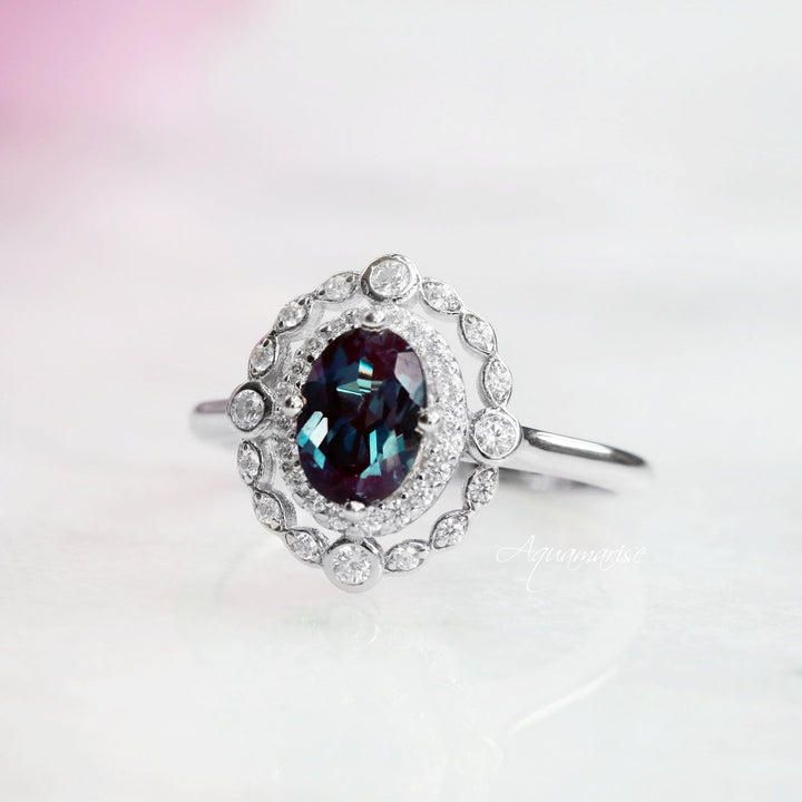 Valentina Alexandrite Ring- Sterling Silver