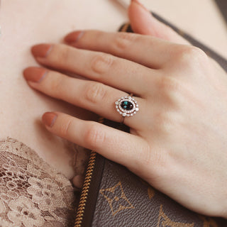 Valentina Vintage Alexandrite Ring in Sterling Silver