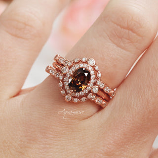 Valentina Smoky Quartz Ring in 14K Rose Gold Vermeil