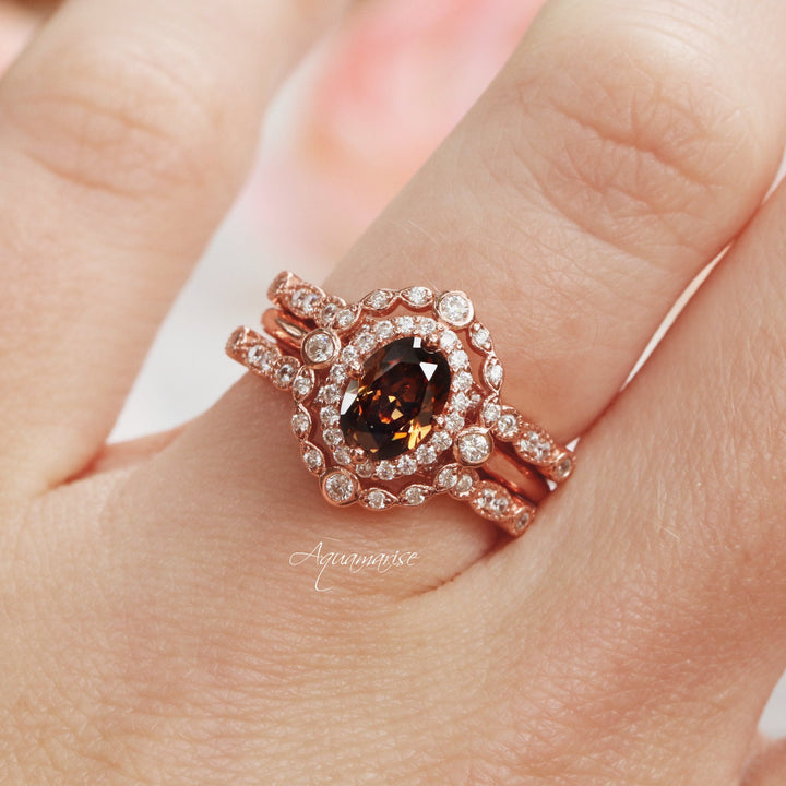 Valentina Smoky Quartz Ring- 14K Rose Gold Vermeil