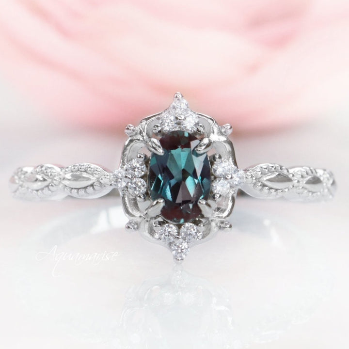 Claire Alexandrite Ring- Sterling Silver