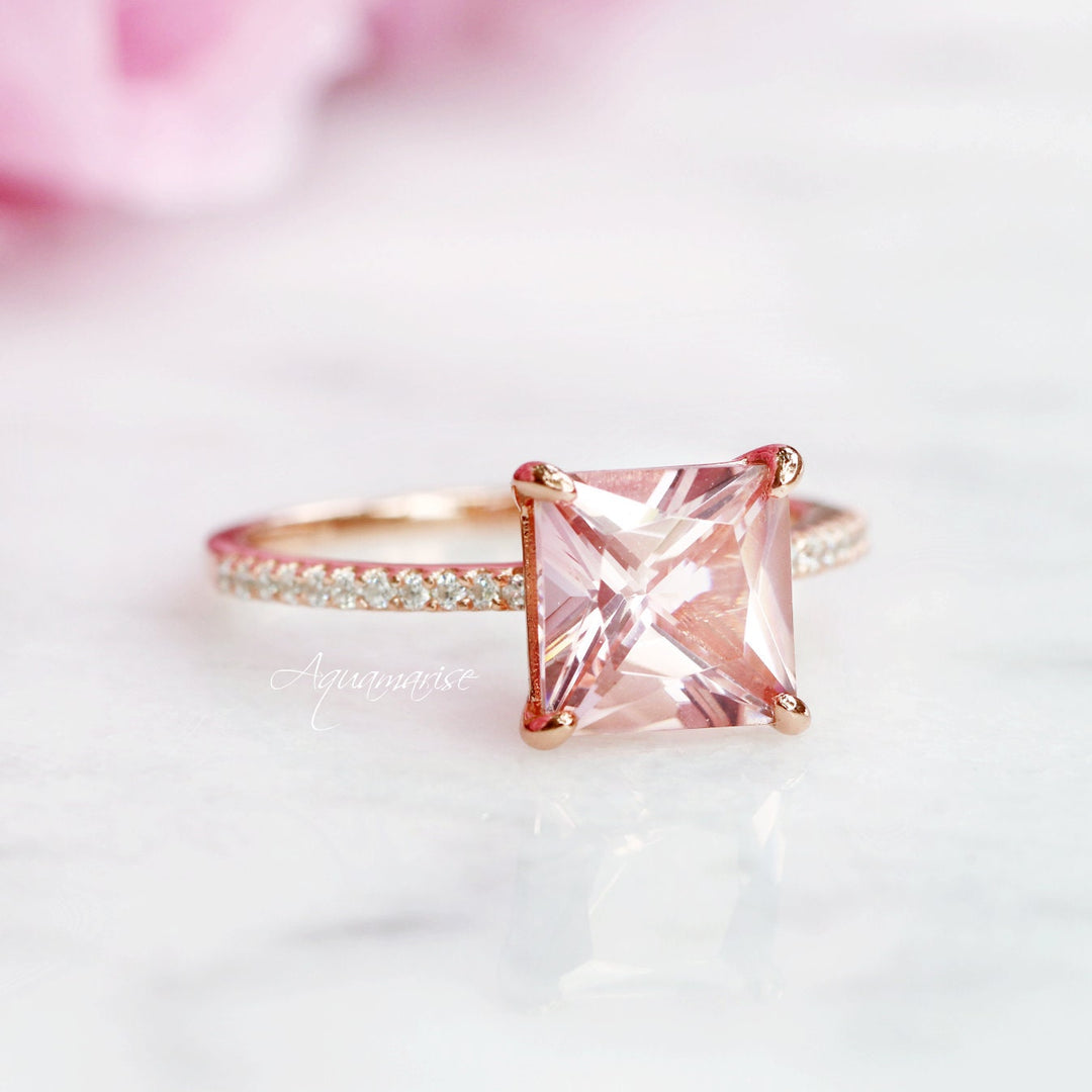 Nora Morganite Ring- 14K Rose Gold Vermeil