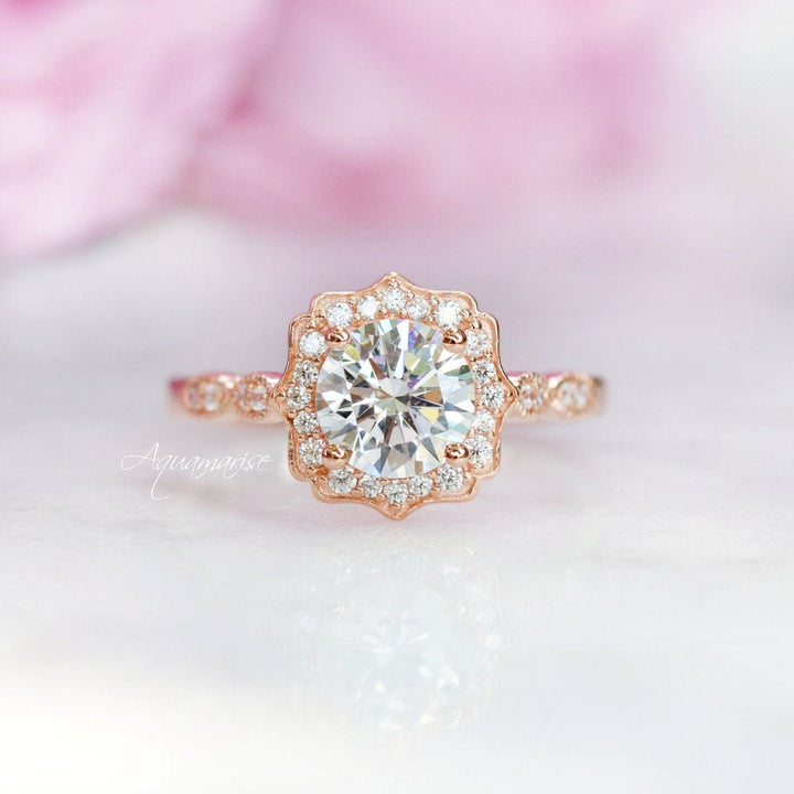 Cordelia Engagement Ring- 14K Solid Rose Gold