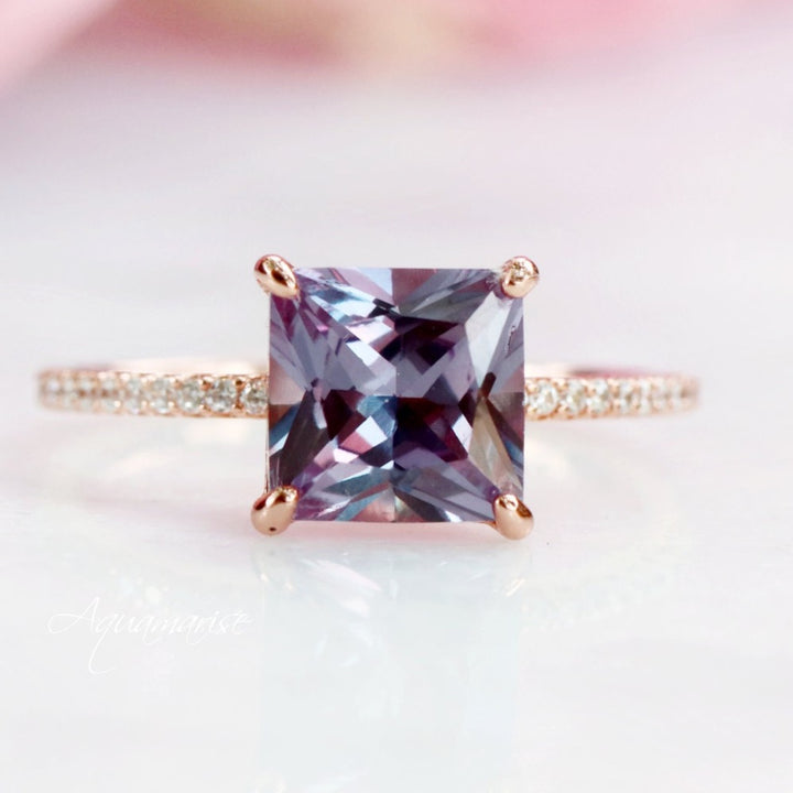 Nora Alexandrite Ring- 14K Rose Gold Vermeil