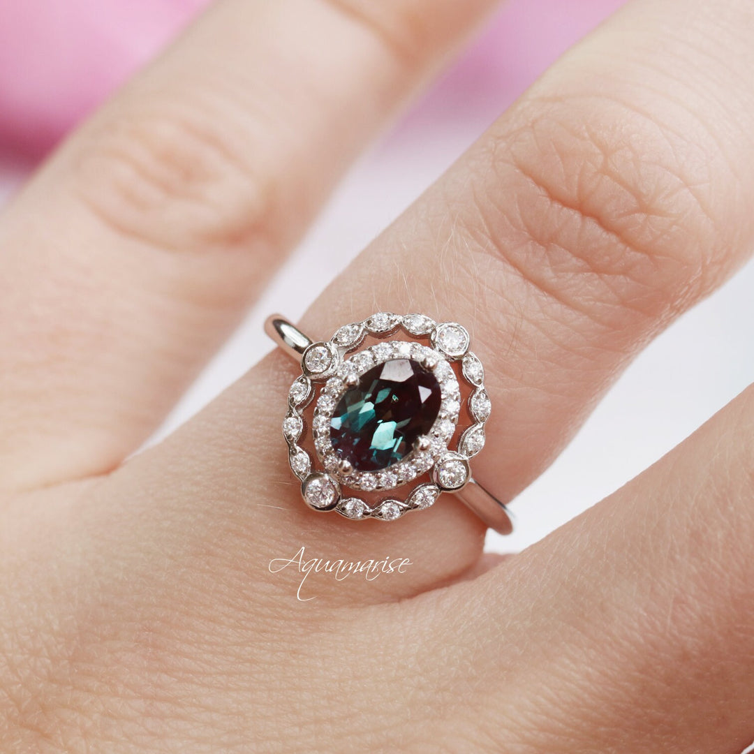 Valentina Alexandrite Ring- Sterling Silver