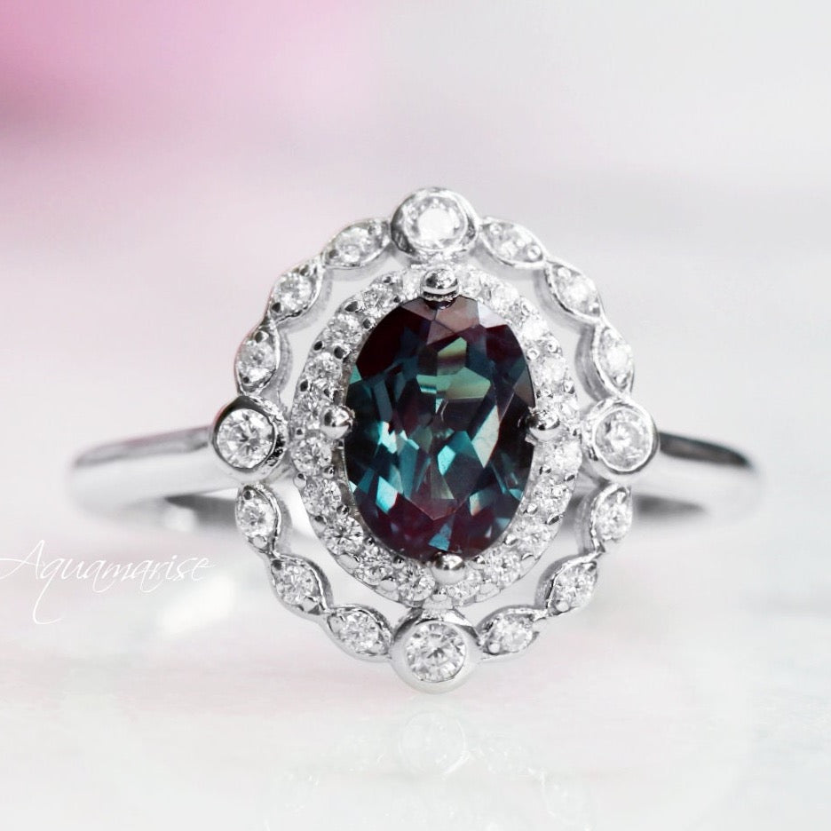 Valentina Alexandrite Ring- Sterling Silver