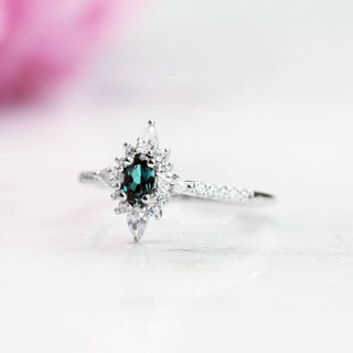 Starburst Alexandrite Ring in Sterling Silver