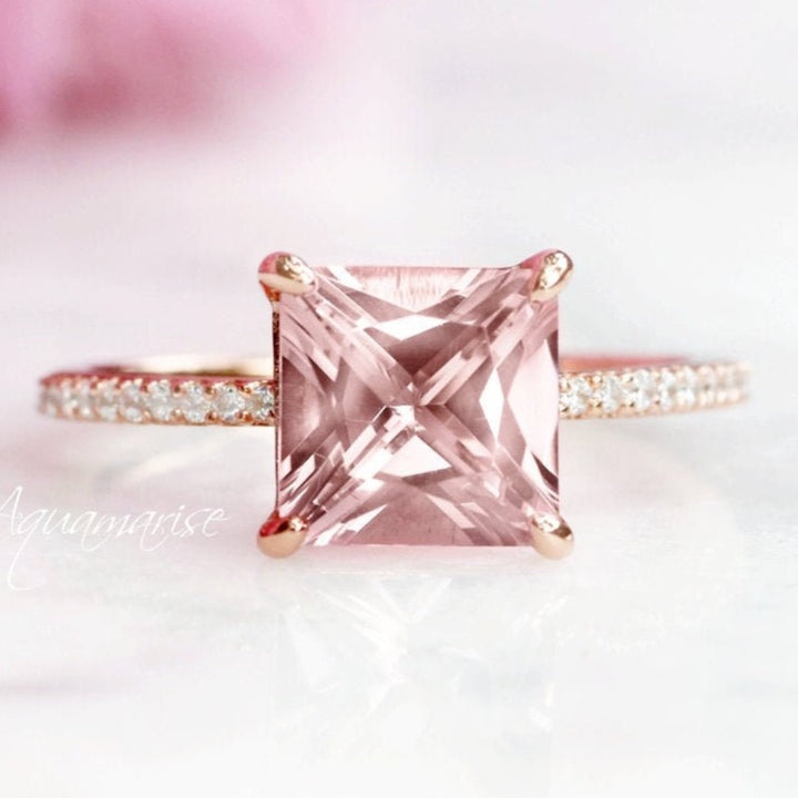 Nora Morganite Ring- 14K Rose Gold Vermeil