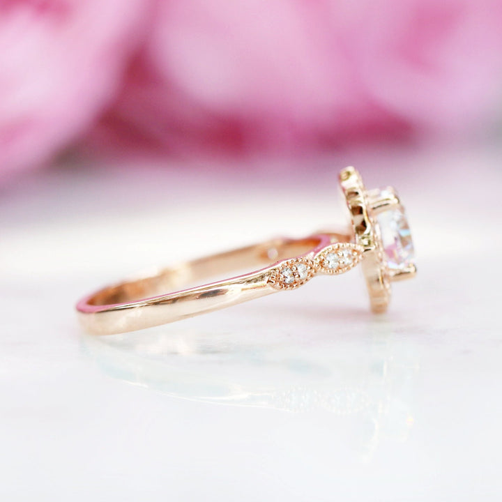 Cordelia Engagement Ring- 14K Solid Rose Gold