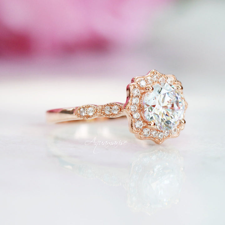 Cordelia Engagement Ring- 14K Solid Rose Gold