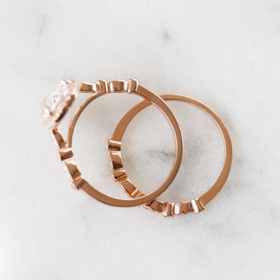 Luxe Teardrop Morganite Ring- 14K Rose Gold Vermeil