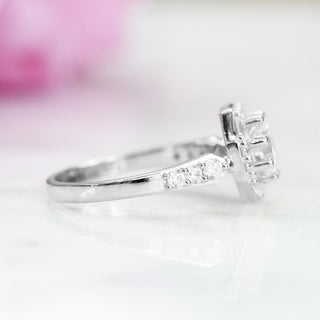 Hexagon Simulated Diamond (cz) Ring- Sterling Silver