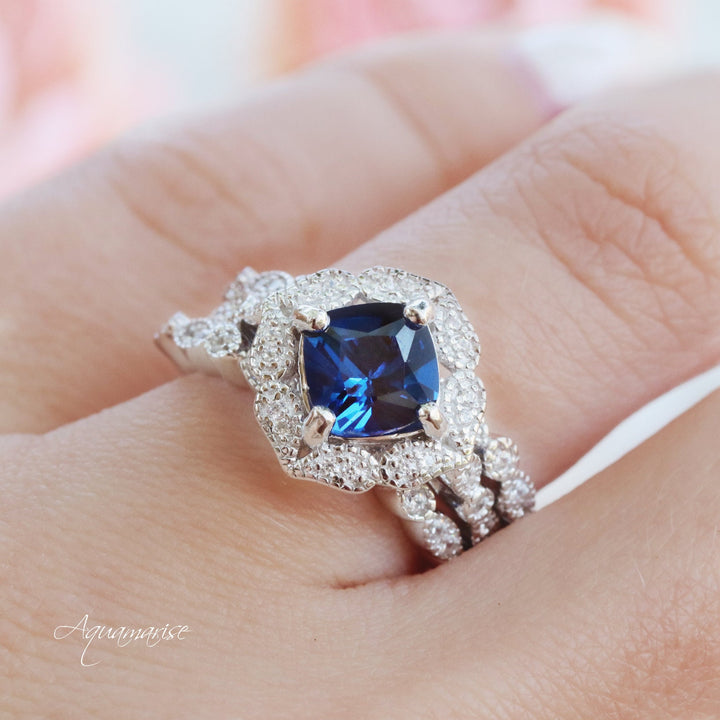 Luxe Sapphire Ring -Sterling Silver